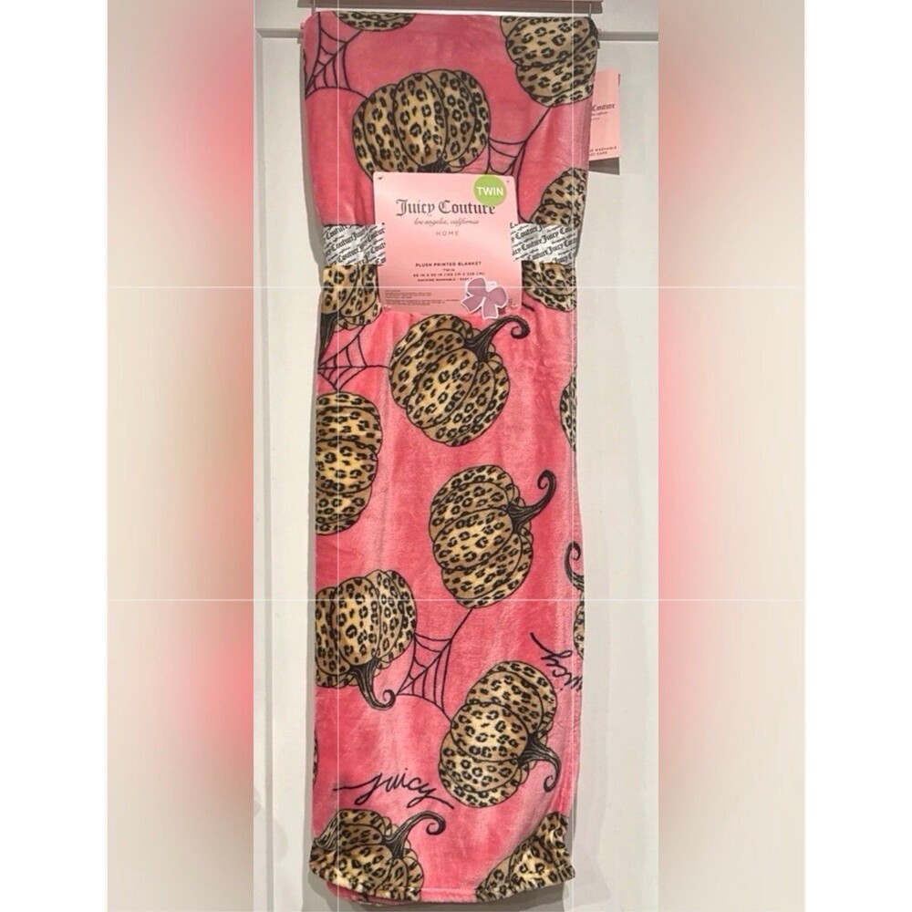 Juicy Couture Halloween Leopard Pumpkin Cherry Blanket